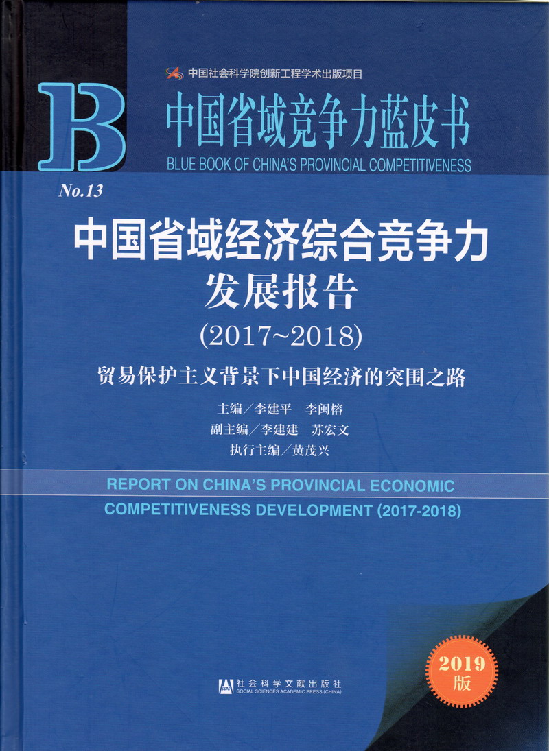 肏大鸡巴中国省域经济综合竞争力发展报告（2017-2018）